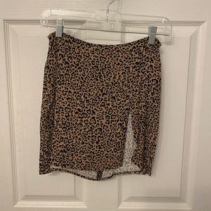 Reformation cheetah miniskirt